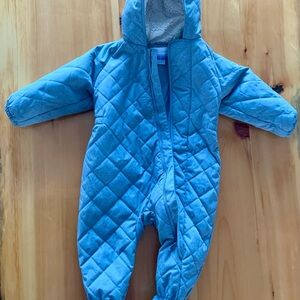 Columbia Gray Quilted Baby Snowsuit